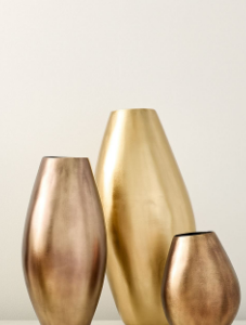 Glossy Finished Aluminum Metal Flower Vase – Elegant Home Décor Accent