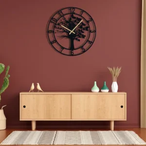 Metallic Wall Clock – Elegant Timepiece for Home, Office & Multi-Room Décor