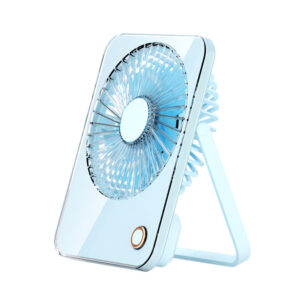 Small Desk Fan – 3 Speeds, 3600mAh USB Rechargeable, 180° Foldable Mini Portable